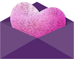 Abstract Pink Crystal Heart PNG Image