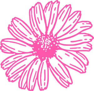 Abstract Pink Daisy Graphic PNG Image