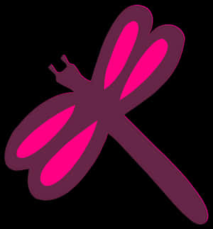 Abstract Pink Dragonfly Graphic PNG image with transparent background