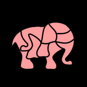 Abstract Pink Elephant Illusion PNG image with transparent background