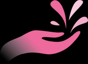 Abstract Pink Hand Splash PNG image with transparent background