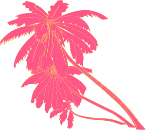 Transparent Palm Tree Silhouette Png - Pink Palm Tree Png, Png Download PNG image with transparent background