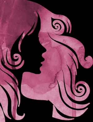 Abstract Pink Silhouette Art PNG image with transparent background