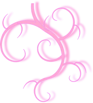 Abstract Pink Swirlson Black Background PNG Image