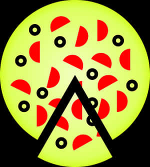 Abstract Pizza Graphic PNG image with transparent background