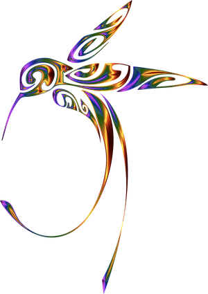 160 Page Lined Journal/notebook Clipart , Png Download - Psychedelic Hummingbird, Transparent Png PNG image with transparent background