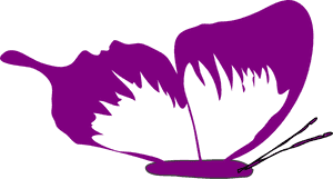 Abstract Purple Butterfly Silhouette PNG image with transparent background