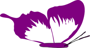 Abstract Purple Butterfly Silhouette PNG Image