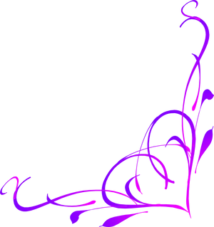 Abstract Purple Flourisheson Black Background PNG Image