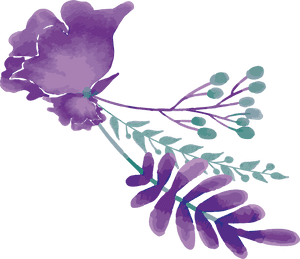 Purple Flowers Png - Watercolor Purple Floral Png, Transparent Png PNG image with transparent background