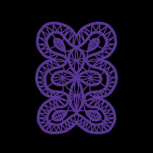 Abstract Purple Gingerbread Designon Black PNG image with transparent background