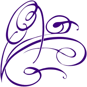 Abstract Purple Swirlson Black Background PNG Image