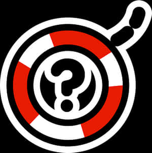 Abstract Question Mark Bullseye PNG with transparent background