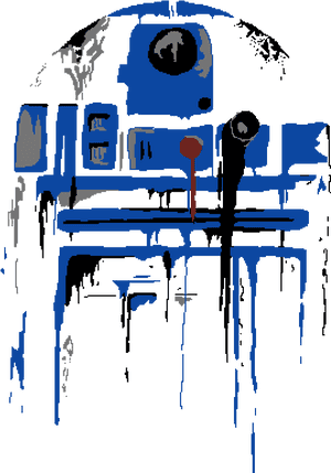 Main Image 'r2 D2 Where Are You - Star Wars R2d2 Painting, HD Png Download PNG