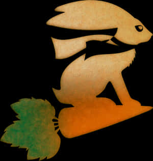 Abstract Rabbit Silhouette Art PNG image with transparent background