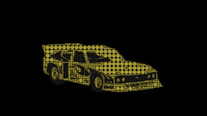 Abstract Racing Car Dot Art PNG with transparent background