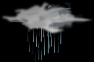Abstract Rain Cloud Illustration PNG with transparent background