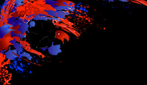 Abstract Red Blue Black Splash Art PNG image with transparent background