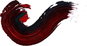 Abstract Red Brush Strokeon Black Background PNG Image