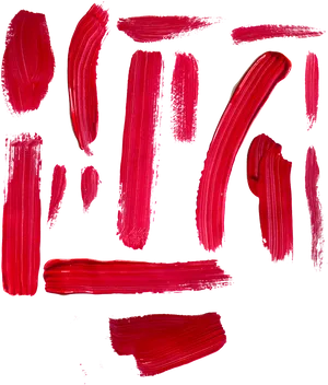 Abstract Red Brushstrokes Texture PNG Image