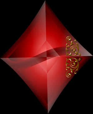 Abstract Red Diamond Design PNG image with transparent background