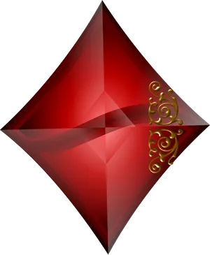 Abstract Red Diamond Design PNG Image