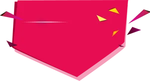 Abstract Red Geometric Shape PNG Image