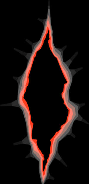 Abstract Red Outline Portal PNG image with transparent background