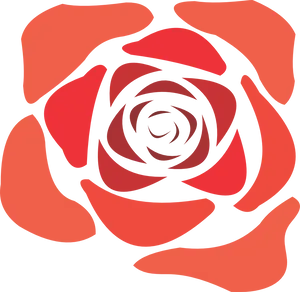 Abstract Red Rose Vector Art PNG Image