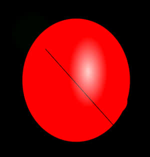 Abstract Red Spherewith Black Background PNG image with transparent background