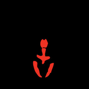 Abstract Red Spider Symbolon Black PNG image with transparent background