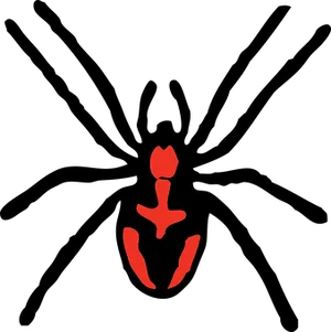 Abstract Red Spider Symbolon Black PNG Image