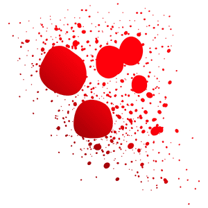 Abstract Red Splatter Pattern PNG image with transparent background