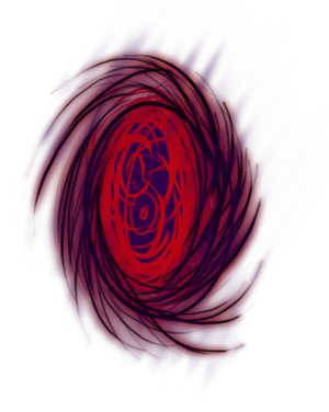 Abstract Red Swirlson Black Background PNG Image