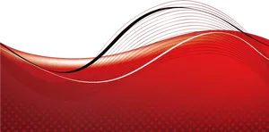 Abstract Red Wave Design PNG Image