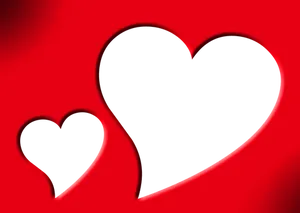 Abstract Redand Black Hearts PNG Image