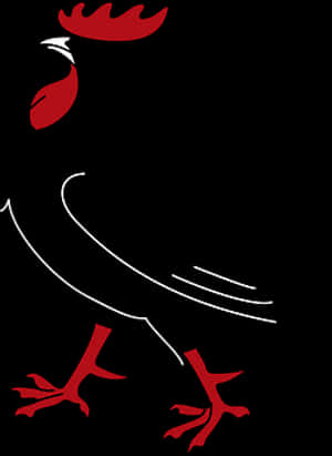 Abstract Redand Black Rooster Art PNG image with transparent background