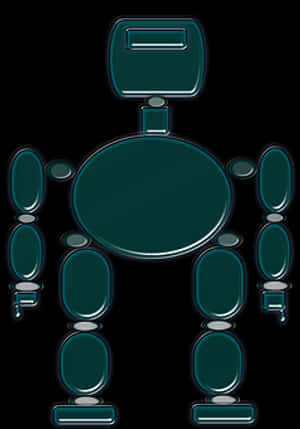 Abstract Robot Silhouette PNG image with transparent background