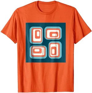 Abstract Rounded Rectangle Design Tshirt PNG Image