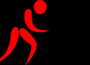 Abstract Runner Icon Redand Black PNG image with transparent background
