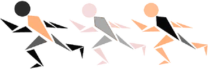 Abstract Runners Silhouette PNG Image