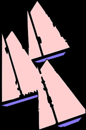 Abstract Sailboat Silhouette PNG image with transparent background