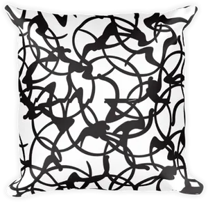 Abstract Scribble Design Cushion PNG Image