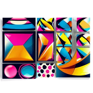 Abstract Shapes And Textures Mix Png Jgr16 PNG Image