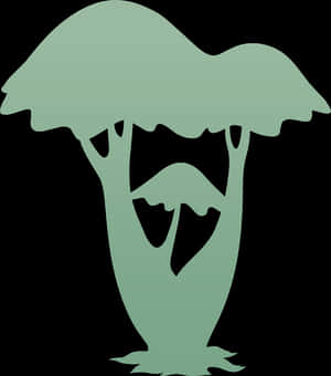 Abstract Silhouette Tree Graphic PNG image with transparent background