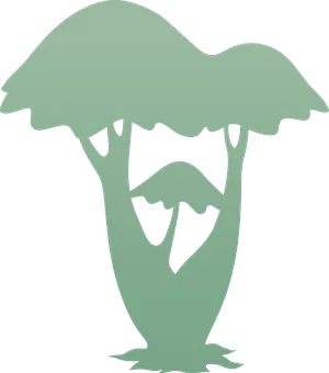 Abstract Silhouette Tree Graphic PNG Image