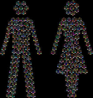 Abstract Silhouettes Composedof Triangles PNG image with transparent background