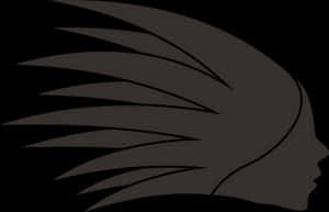 Abstract Silhouettewith Spiked Hair PNG image with transparent background