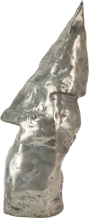 Abstract Silver Sculpture PNG Image