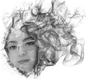 Abstract Smoke Effect Portrait PNG